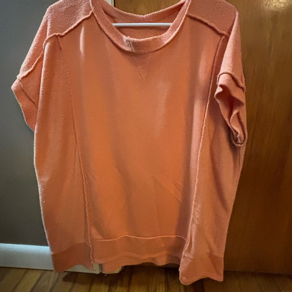 Casual Peach Short Sleeve